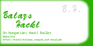 balazs hackl business card